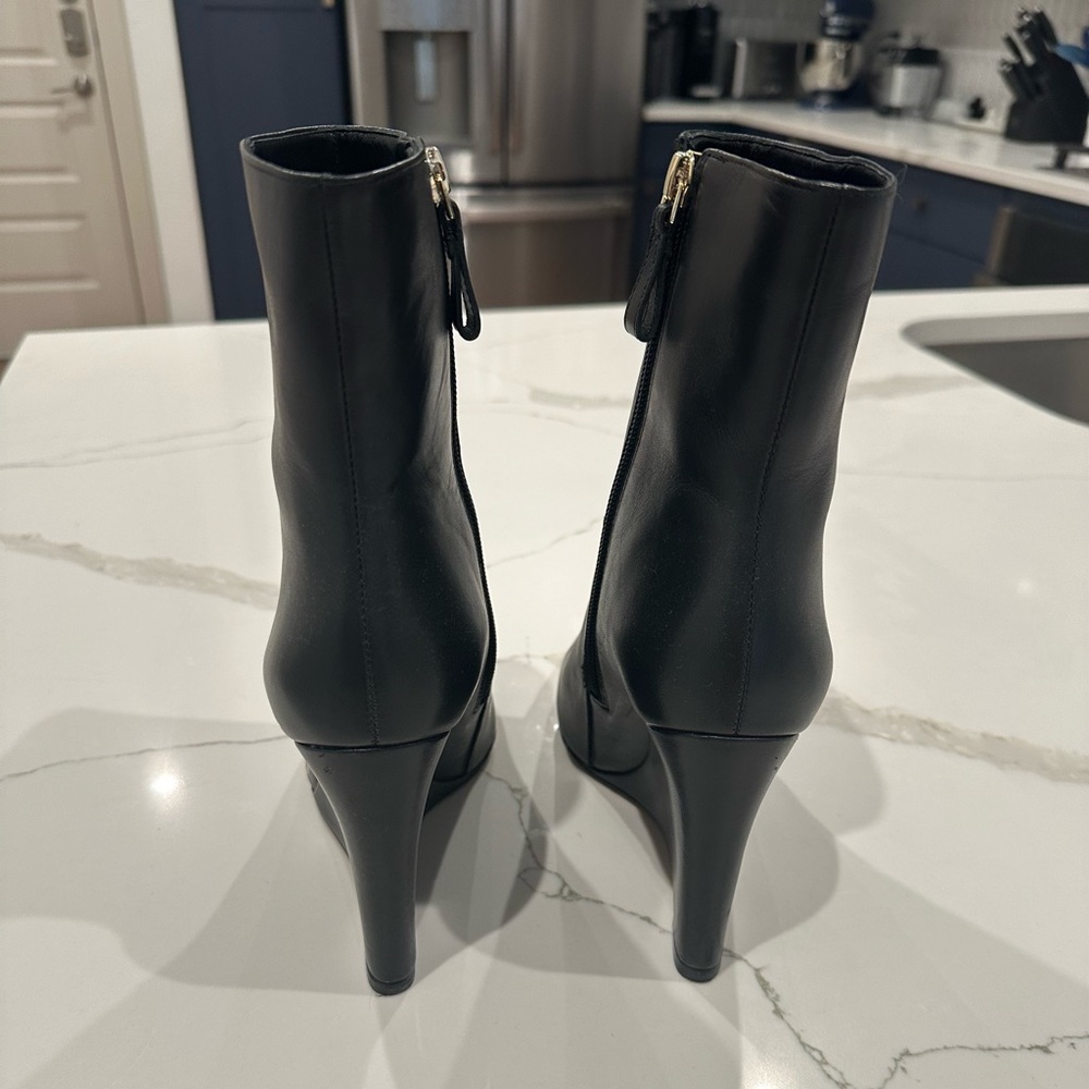 ALEXANDRE BIRMAN - Angelina 100 Leather Wedge Bootie - Size 37 - Picture 4 of 5